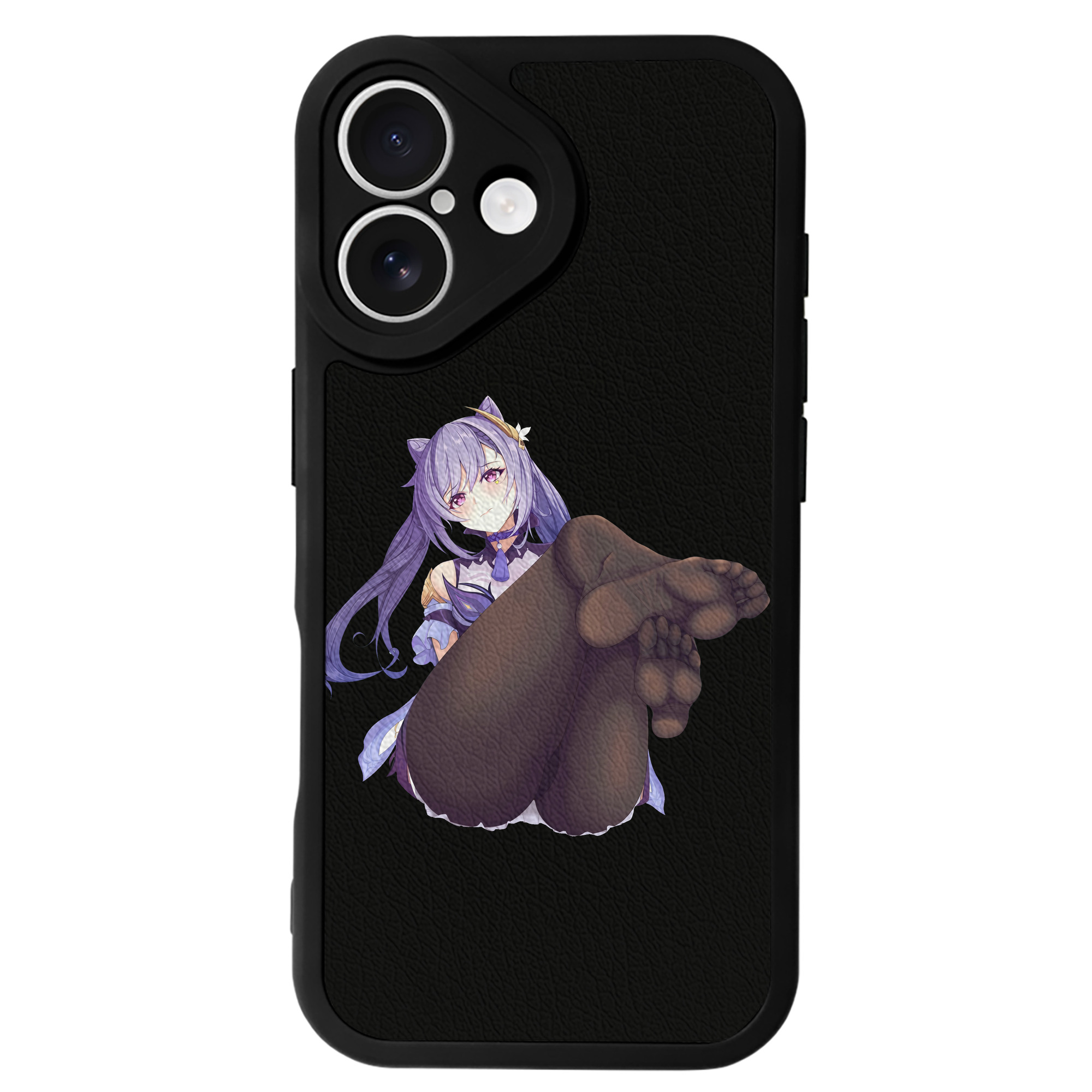 げんし神 刻晴 こくせい genshin Kokusei 【iPhone 16シリーズ対応】シリコンスマホケース（レザー調） 材質：シリコン
